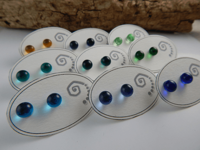 Boucles Puces - Bleu Foncé